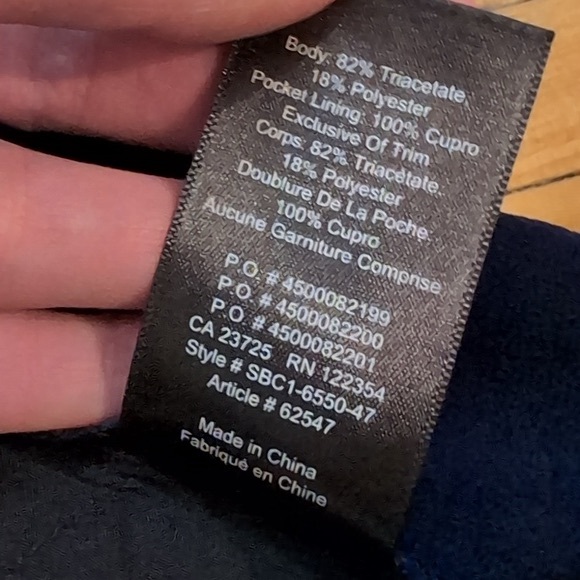 Aritzia Babaton blue straight leg high waist throusers size 4 - Picture 7 of 10